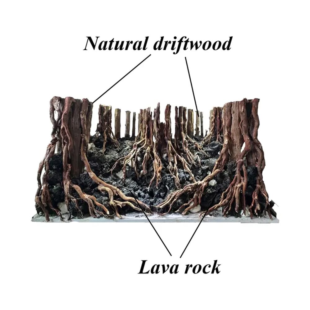 Aquascape driftwood aquarium cave hardscape aquascaping stone fish tank decoration