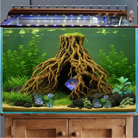 Driftwood stump aquarium rock aquascape hardscape betta fish tank decoration