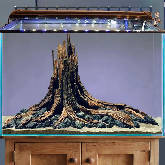 Aquarium stump natural driftwood cave aquascape betta fish hideout decorations